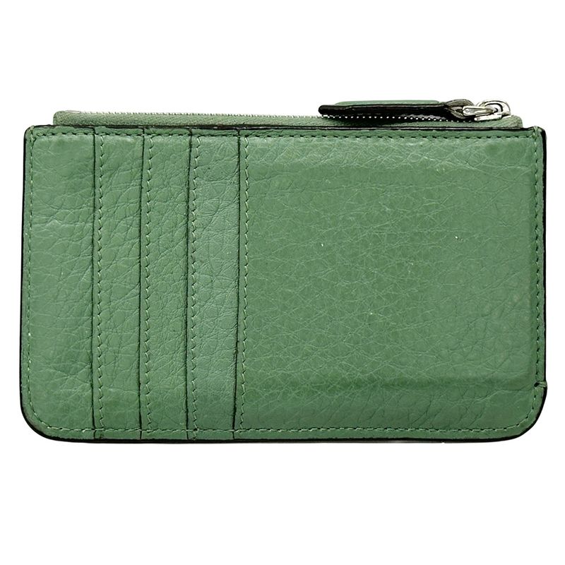 Fendi Wallet Coin Case Leather Fragment Green Card