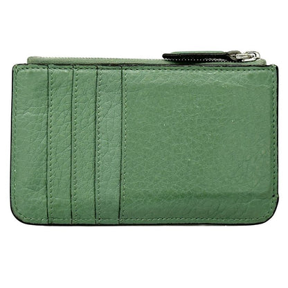 Fendi Wallet Coin Case Leather Fragment Green Card