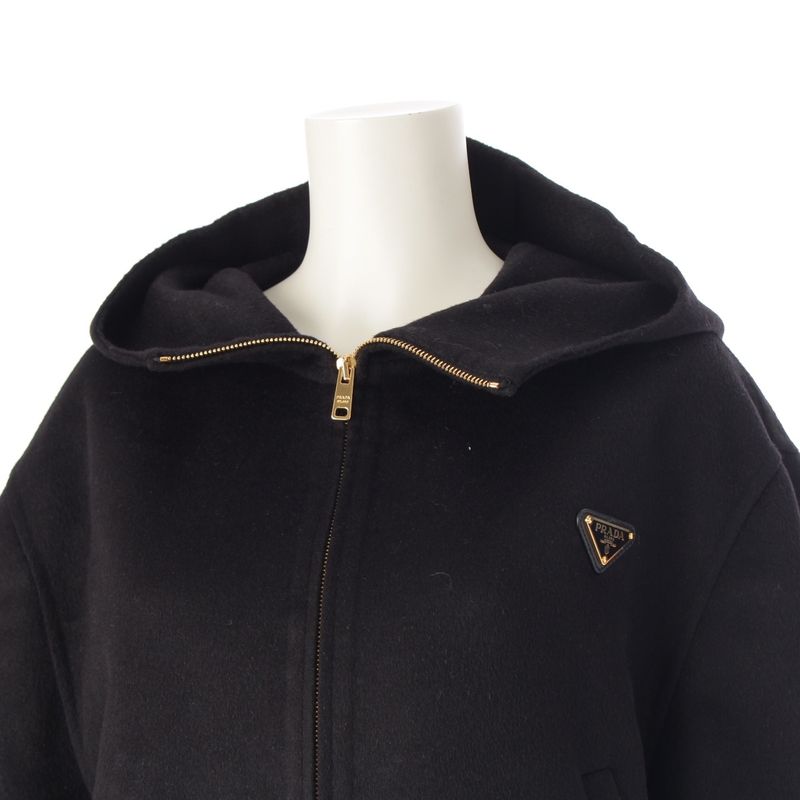 Prada Wool Angora Lightweight Cashgora Jacket Black 40