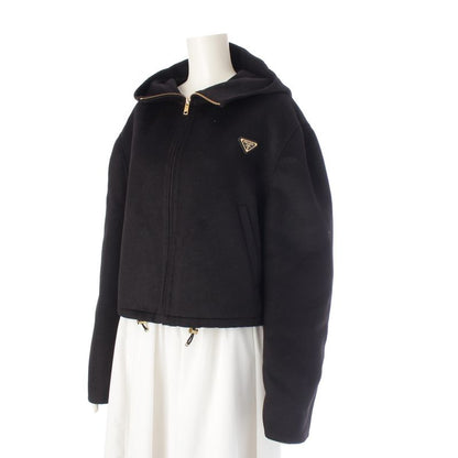 Prada Wool Angora Lightweight Cashgora Jacket Black 40