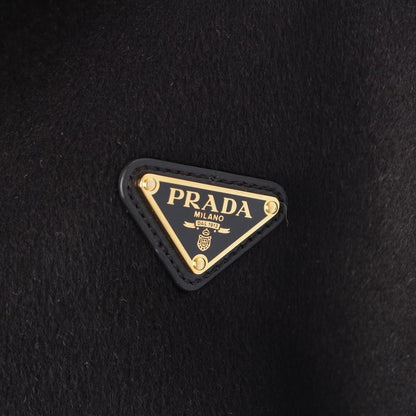 Prada Wool Angora Lightweight Cashgora Jacket Black 40