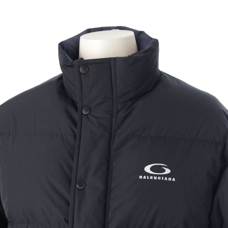 Balenciaga Nylon Silk Reversible Down Jacket Black