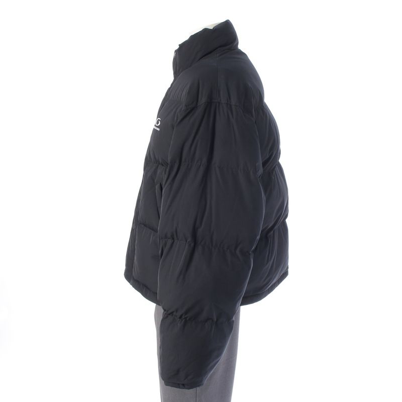 Balenciaga Nylon Silk Reversible Down Jacket Black
