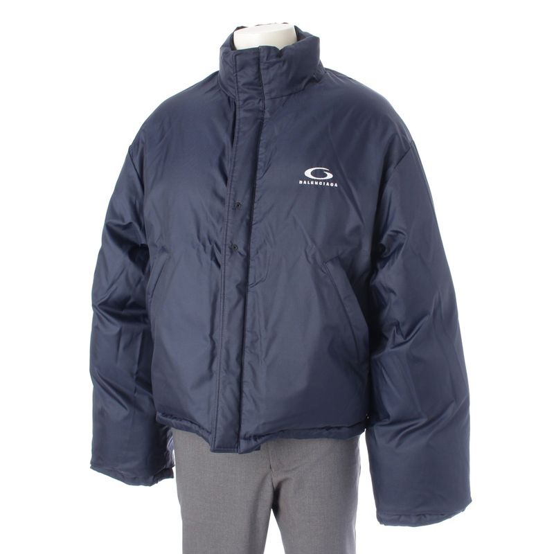 Balenciaga Nylon Silk Reversible Down Jacket Black