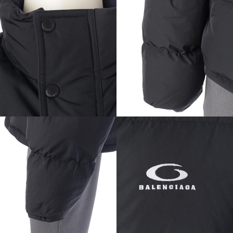 Balenciaga Nylon Silk Reversible Down Jacket Black