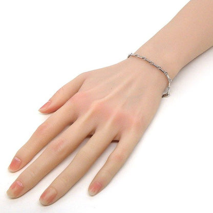 Cartier Bracelet Figaro Chain 18K White Gold