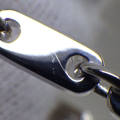 Cartier Bracelet Figaro Chain 18K White Gold
