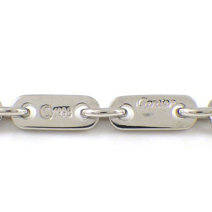 Cartier Bracelet Figaro Chain 18K White Gold