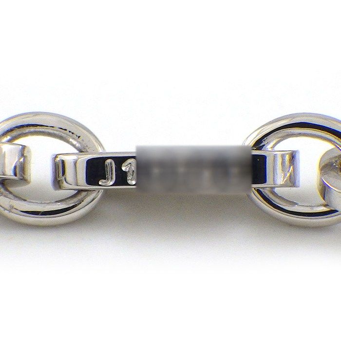 Cartier Bracelet Figaro Chain 18K White Gold
