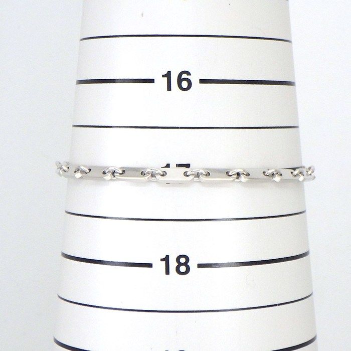 Cartier Bracelet Figaro Chain 18K White Gold