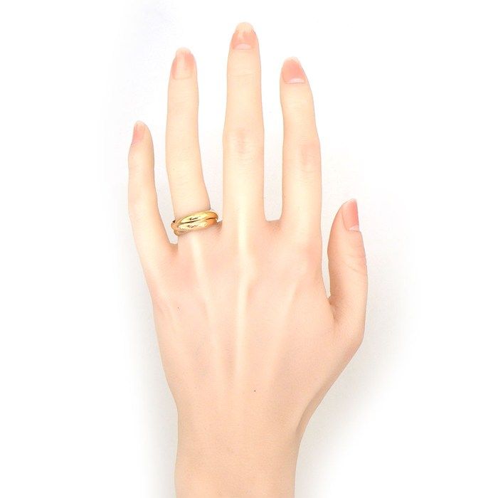 Cartier Ring Trinity Three Color 18K Pink Gold 18K White Yellow