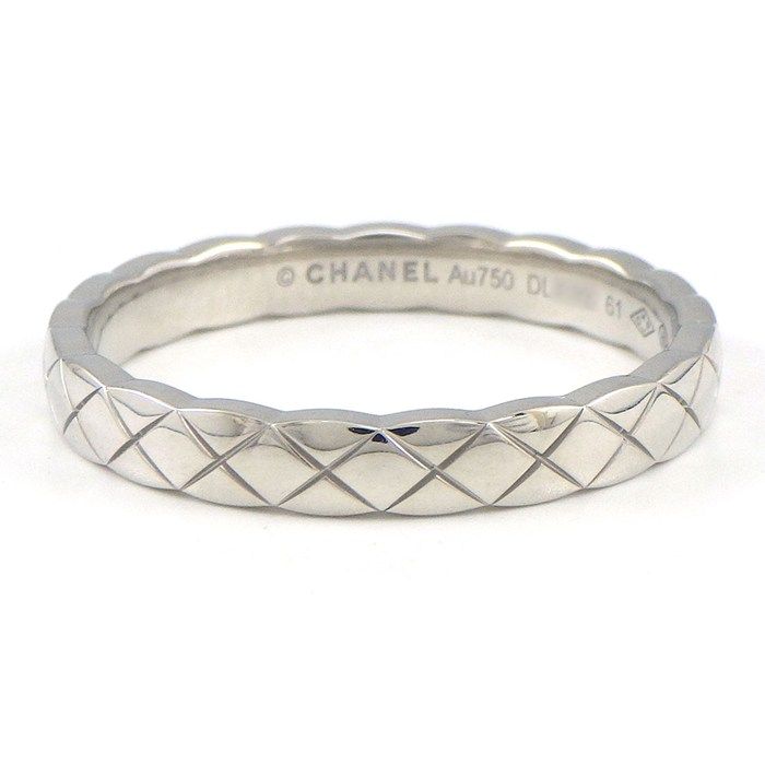 Chanel Ring Coco Crush Mini Quilted 18K White Gold