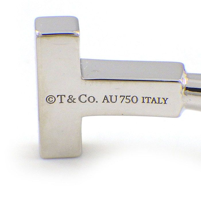 Tiffany & Co. Bangle T Wire 18K White Gold M