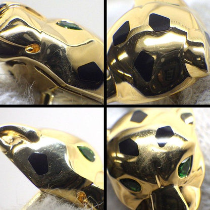 Cartier Earrings Panthere Panther Motif Tsavorite Garnet Onyx Lacquer