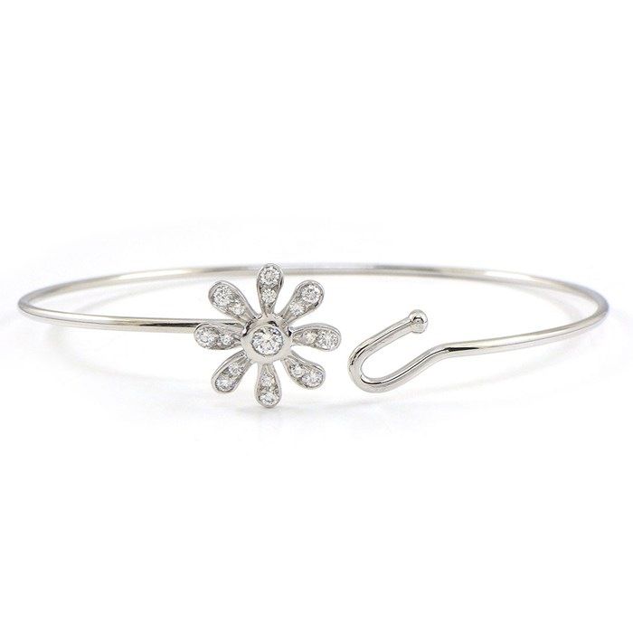 Tiffany & Co. Bangle Daisy Flower Motif Diamond