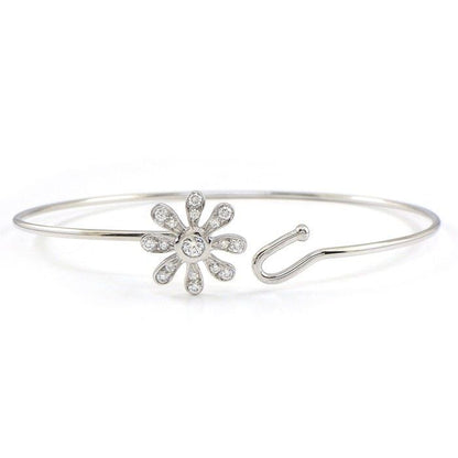 Tiffany & Co. Bangle Daisy Flower Motif Diamond