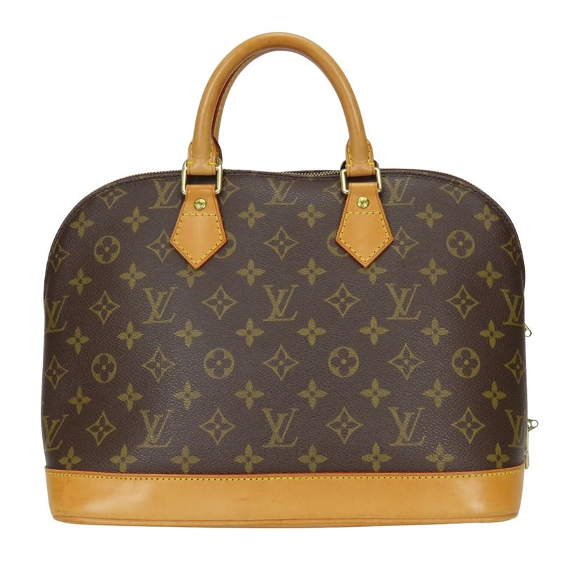 Louis Vuitton Handbag Alma Old Shape Monogram Leather Brown Standard