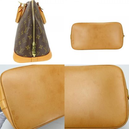 Louis Vuitton Handbag Alma Old Shape Monogram Leather Brown Standard
