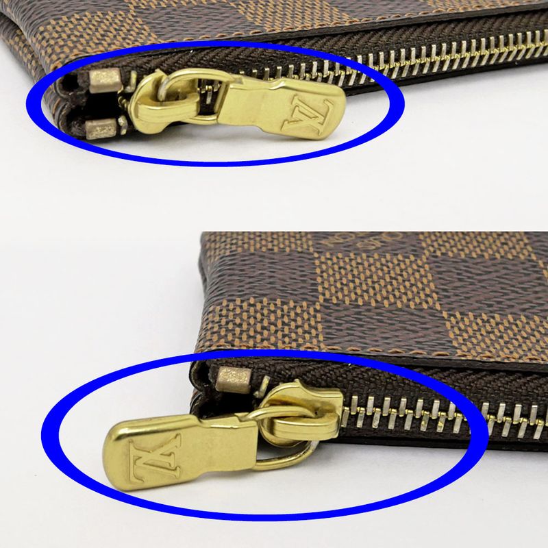 Louis Vuitton Damier Pochette Cles Card Key Case Gold