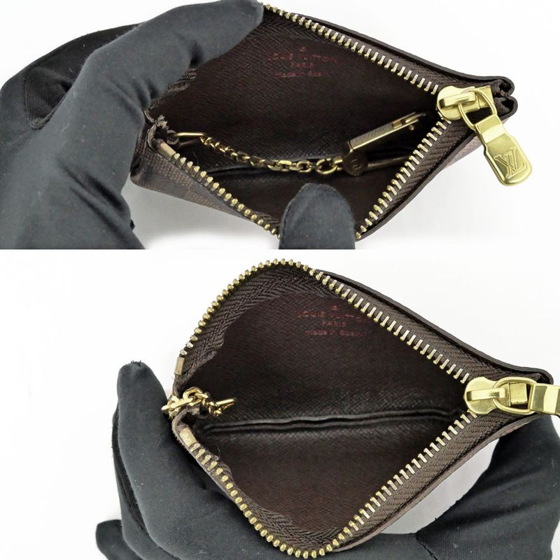 Louis Vuitton Damier Pochette Cles Card Key Case Gold