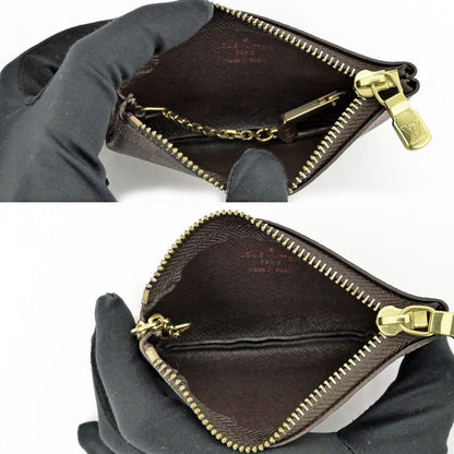 Louis Vuitton Damier Pochette Cles Card Key Case Gold