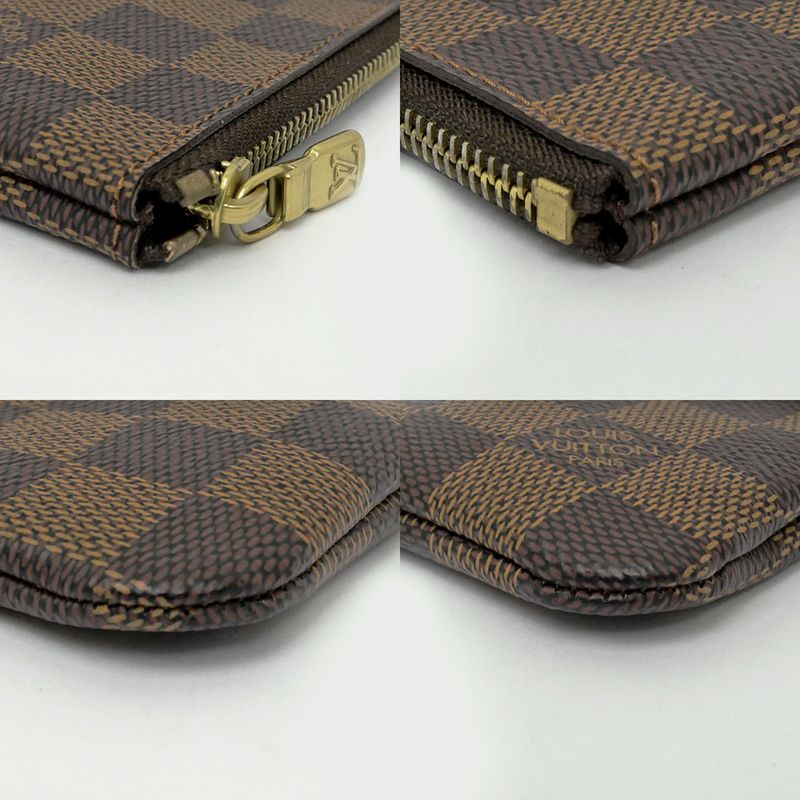 Louis Vuitton Damier Pochette Cles Card Key Case Gold