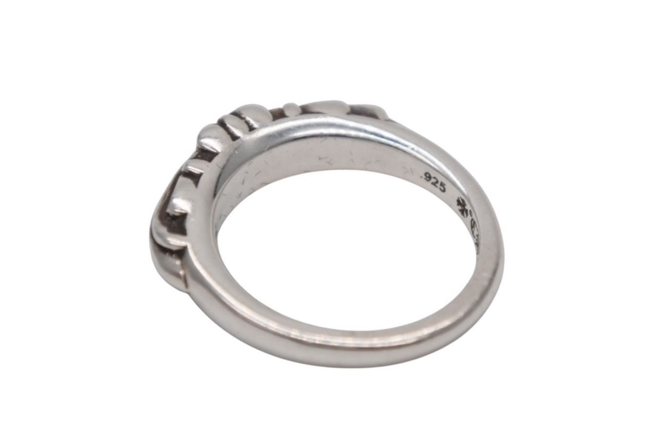 Chrome Hearts Baby Classic Floral Black Sling Ring 925 Sterling Silver — view 7