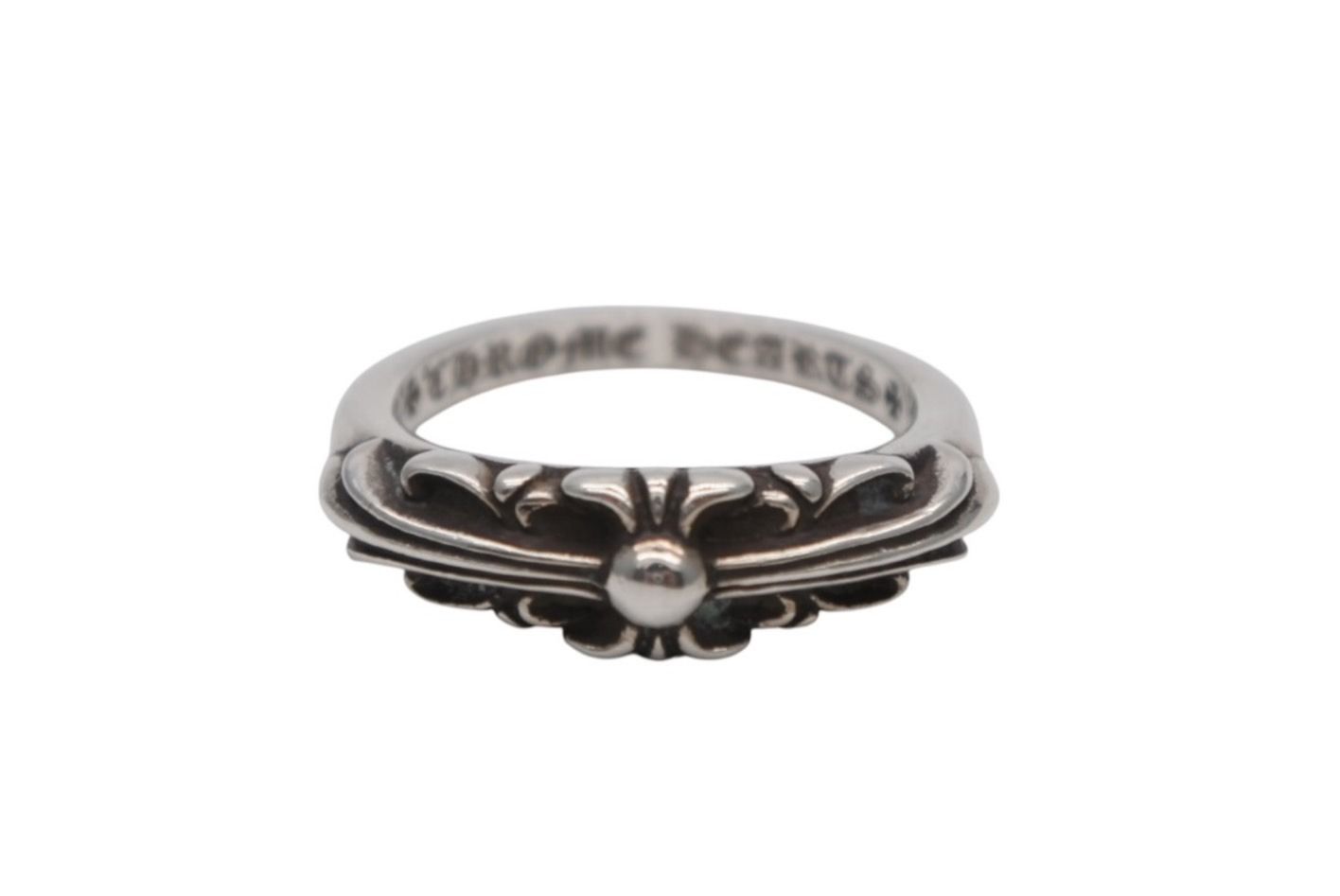 Chrome Hearts Baby Classic Floral Black Sling Ring 925 Sterling Silver — view 2