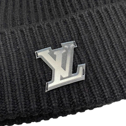 Louis Vuitton Knit Hat Bonnet LV Ahead Cashmere LV Logo Black