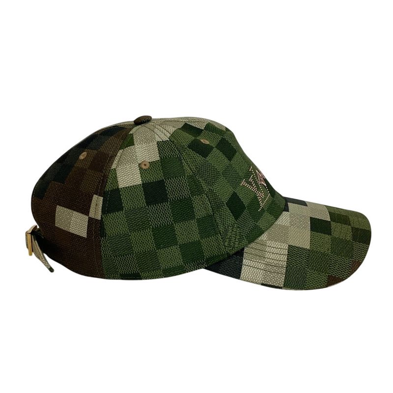 Louis Vuitton Damoflage Cap Cotton Green