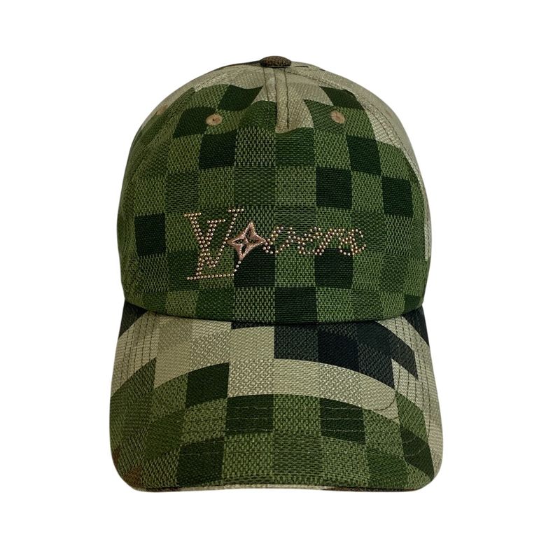 Louis Vuitton Damoflage Cap Cotton Green
