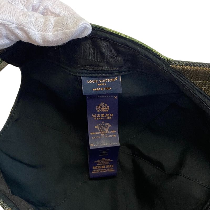 Louis Vuitton Damoflage Cap Cotton Green