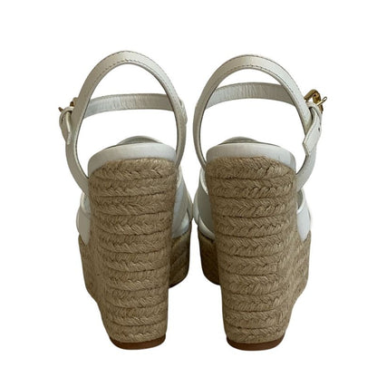 Louis Vuitton Wedge Sole LV Logo Open Toe Espadrille Strap Isola