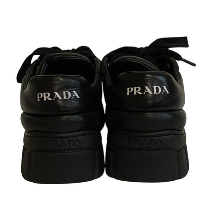 Prada Triangle Logo Triangle Lace Up Thick Sole Downtown Sneakers