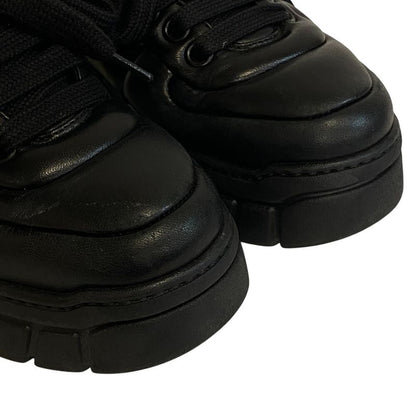 Prada Triangle Logo Triangle Lace Up Thick Sole Downtown Sneakers