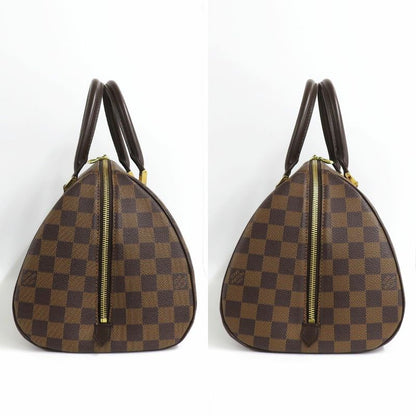 Louis Vuitton Riviera MM Damier Ebene Handbag Brown Gold