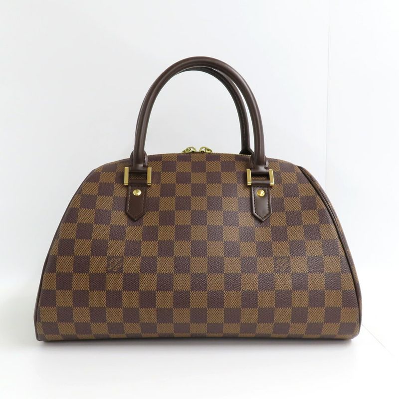 Louis Vuitton Riviera MM Damier Ebene Handbag Brown Gold
