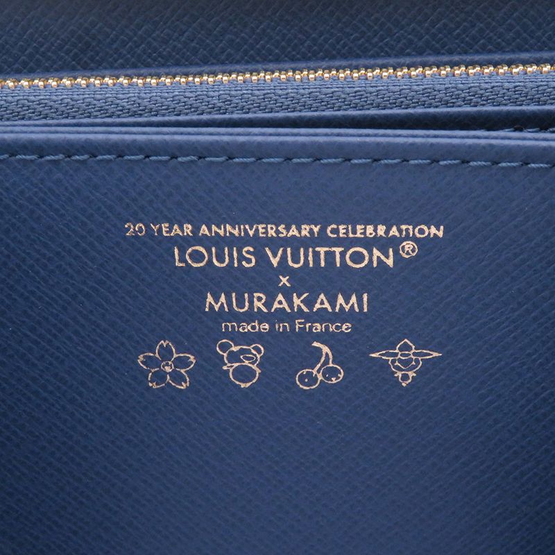 Louis Vuitton Wallet Monogram Cherry Denim LV TM Zippy
