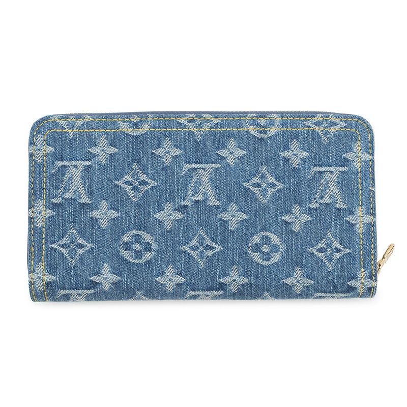 Louis Vuitton Wallet Monogram Cherry Denim LV TM Zippy