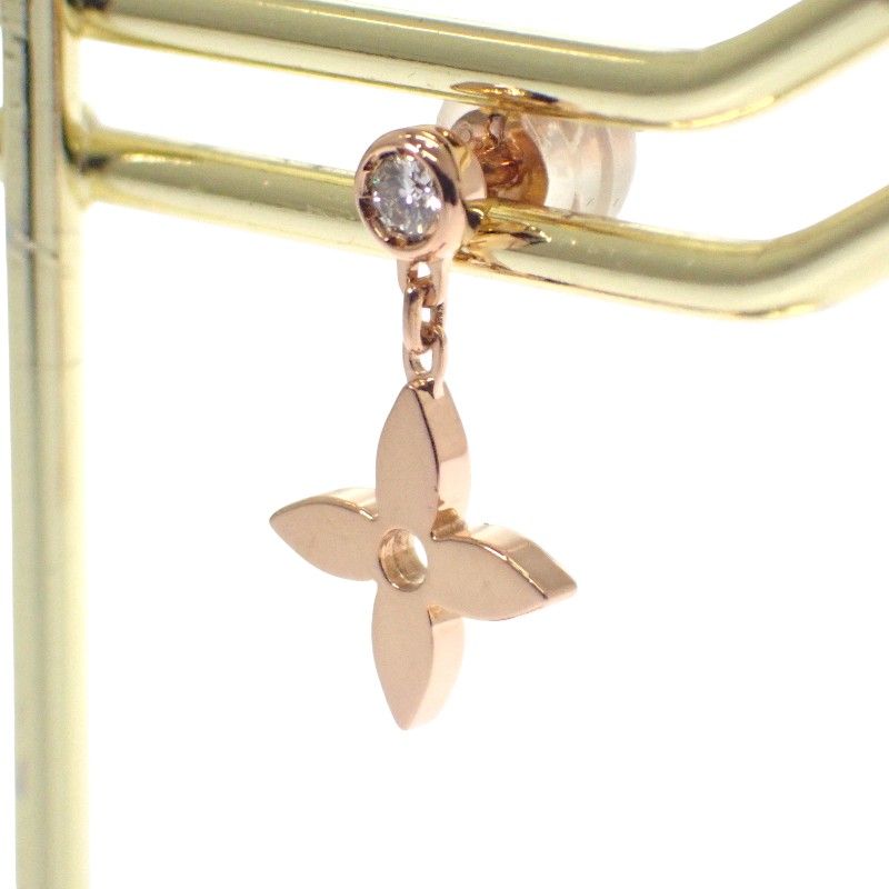 Louis Vuitton Monogram Single Earring 18K Pink Gold Flower
