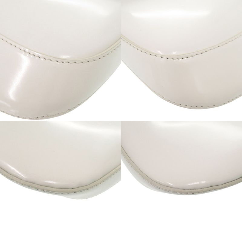 Prada Spazzolato Triangle Logo Leather White 2-Way Shoulder Bag