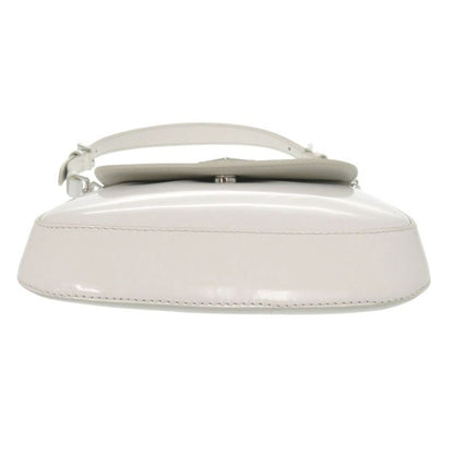 Prada Spazzolato Triangle Logo Leather White 2-Way Shoulder Bag
