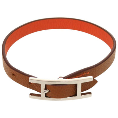 Hermes Behapi Double Tour Swift Metal Orange Bracelet