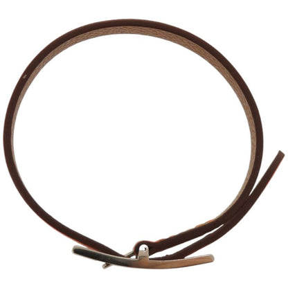 Hermes Behapi Double Tour Swift Metal Orange Bracelet