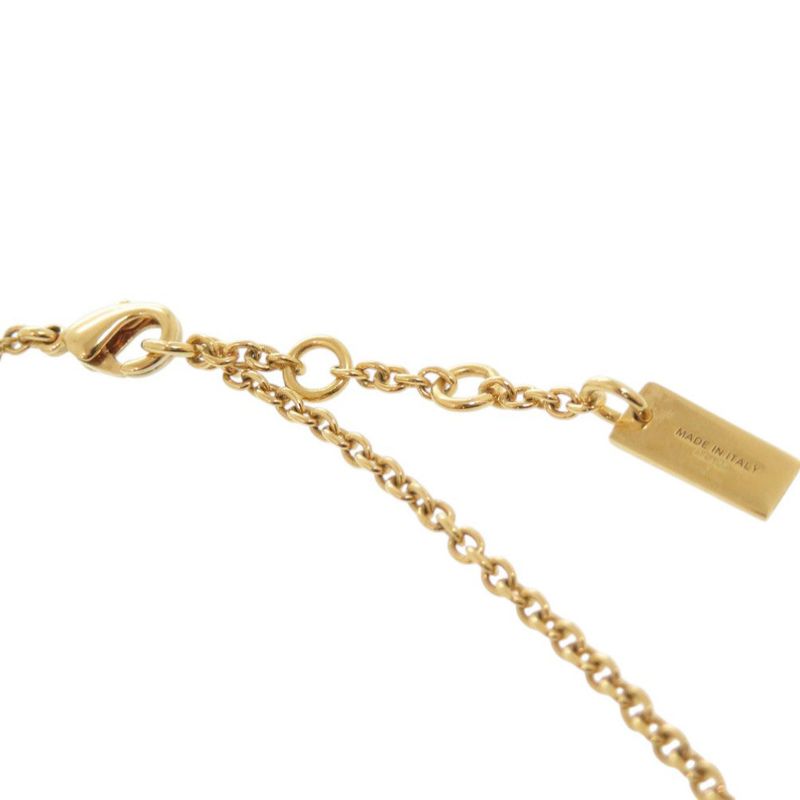 Fendi Ribbon Gold Necklace Pendant