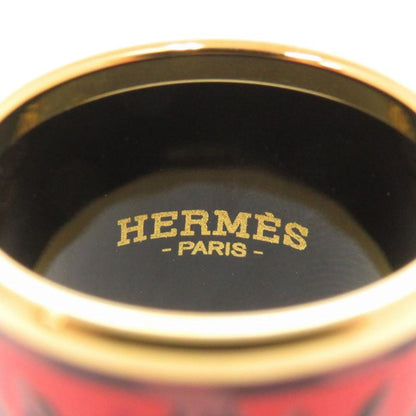 Hermes Enamel Saint Prom Brazil Carre Ring Metal Red Scarf