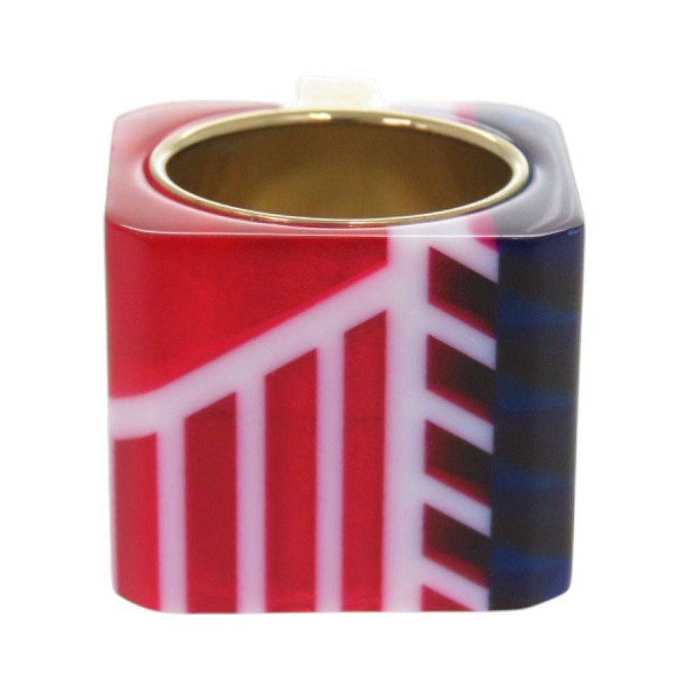 Dior Sorbet Wide Ring L Gold Red Blue