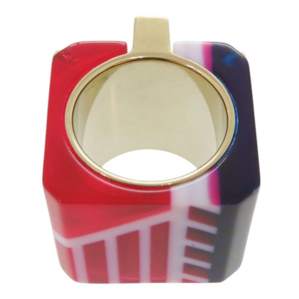 Dior Sorbet Wide Ring L Gold Red Blue
