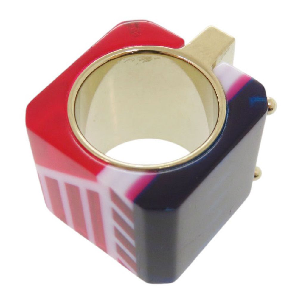 Dior Sorbet Wide Ring L Gold Red Blue