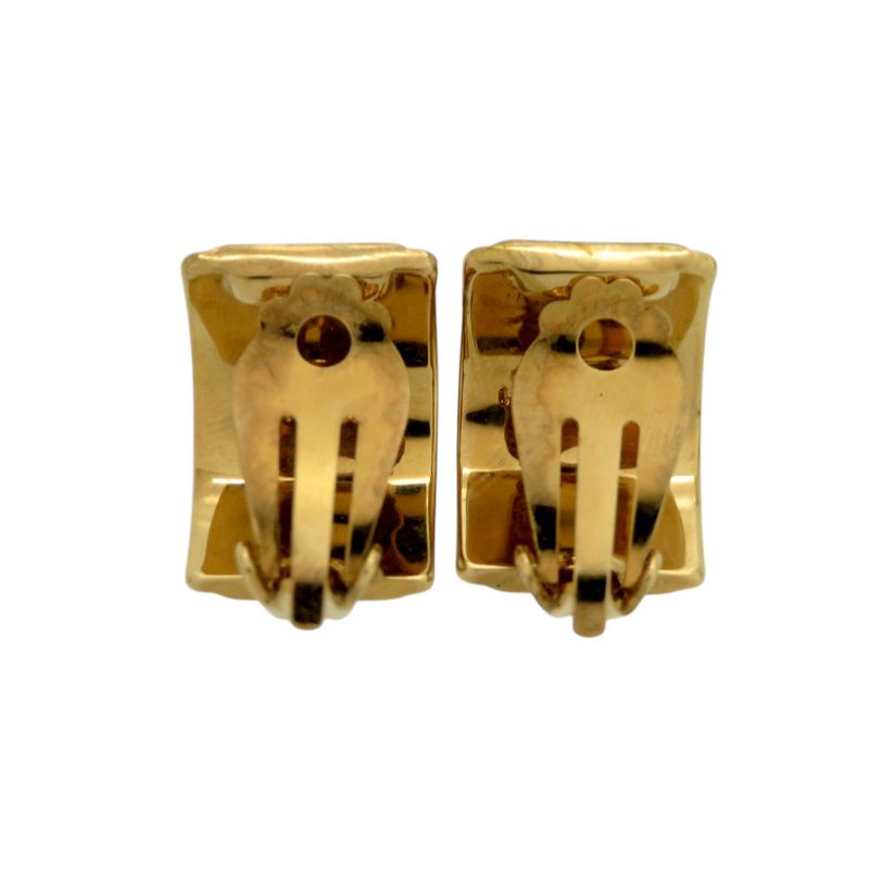 Hermes Enamel Metal Red Earrings